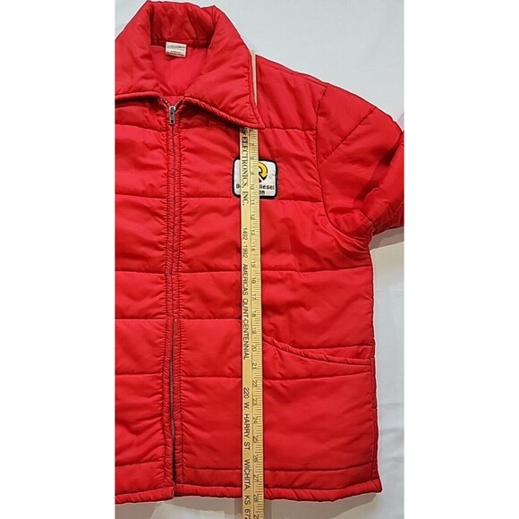Vintage Red Puffer Jacket Detroit Diesel Allison Cap'n Jac Men's Size Large - Picture 15 of 16